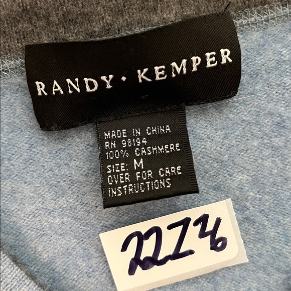 Randy Kemper Cashmere V Sweater Womens Medium Petite Office Preppy Academia - Picture 6 of 9
